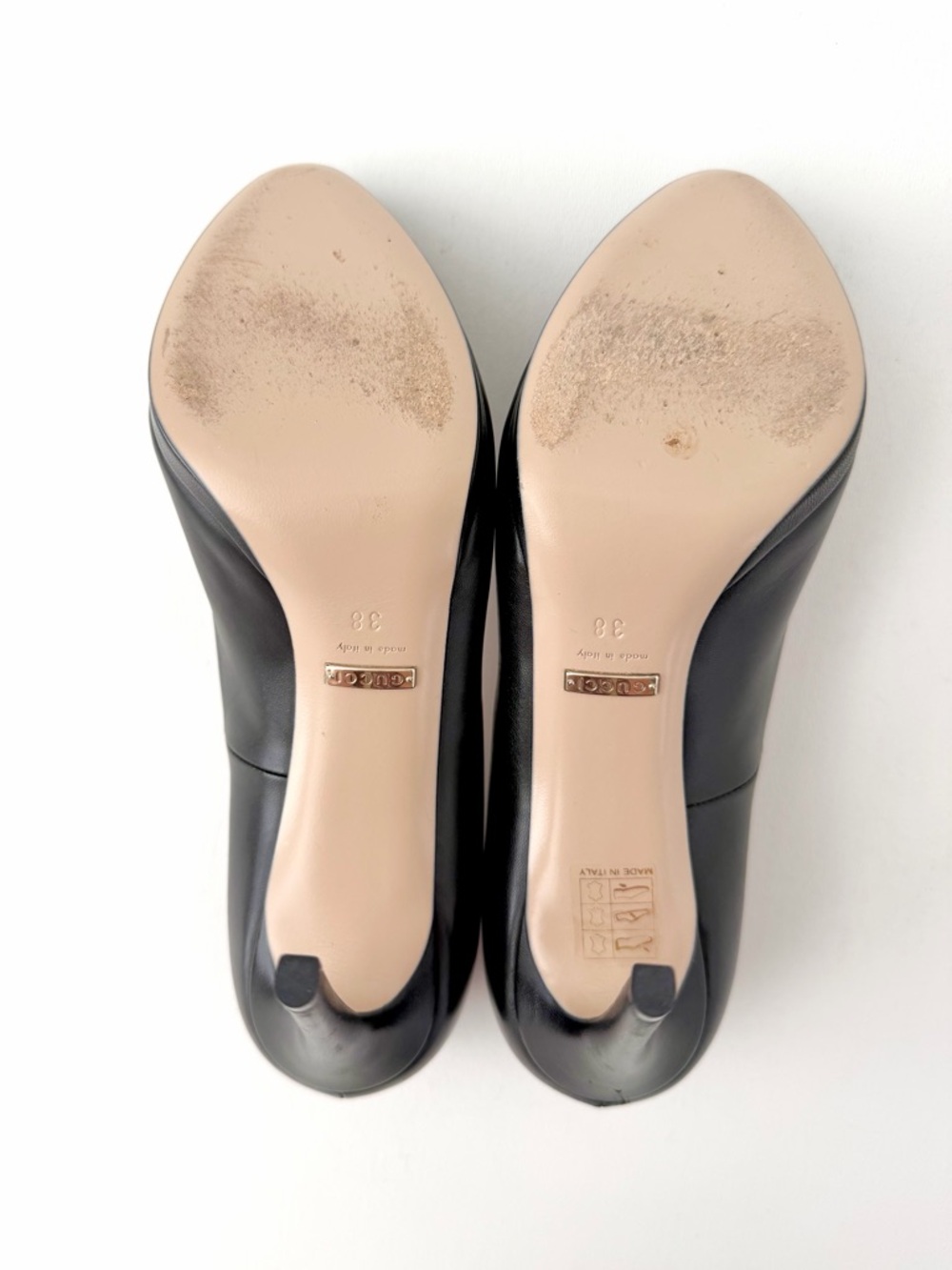 GUCCI | Horsebit Platform Pumps Black Leather High Heels EU 38 - Picture 12 of 15